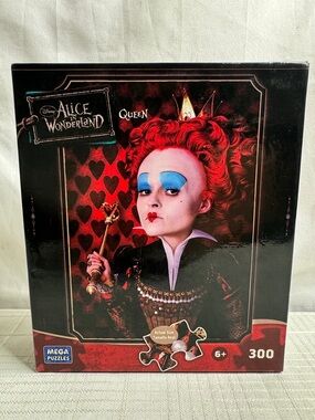 Mega Puzzles Disney Alice in Wonderland Red Queen 300 PC Puzzle 2010 NEW RARE